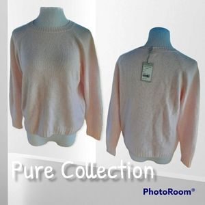 NWT Rose Mist Cashmere Crew Neck Sweater